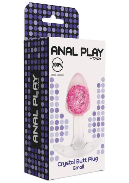 2-Korek analny ToyJoy Crystal Small silikonowy różowy 8,5 cm-2