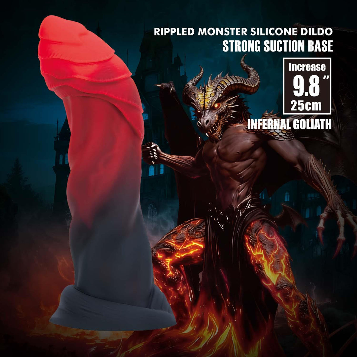 4-Dildo silikonowe Power Monsters Infernal Goliath 25 cm-4