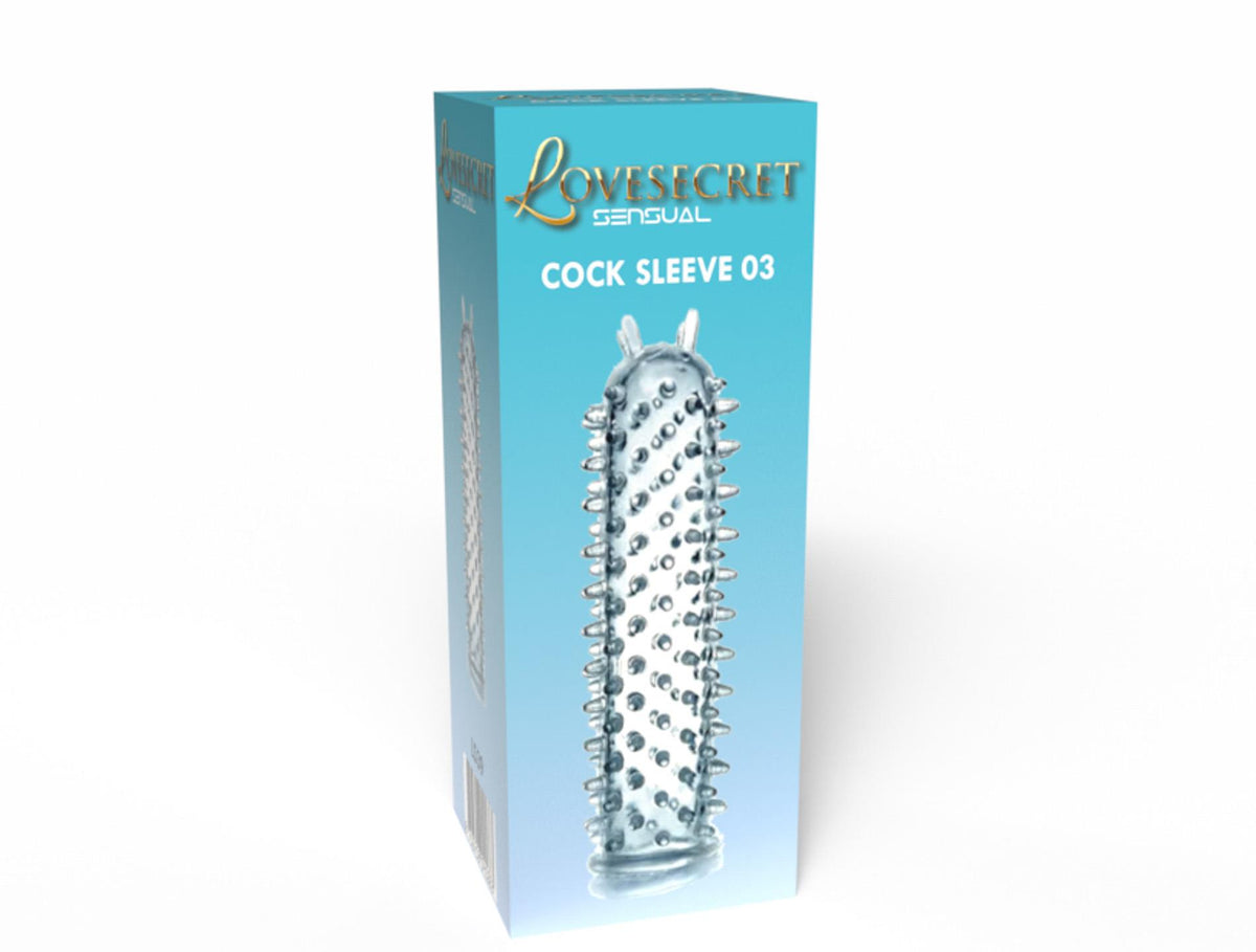 2-Rękaw na penisa przezroczysty z wypustkami Lovesecret 12,5 cm-2