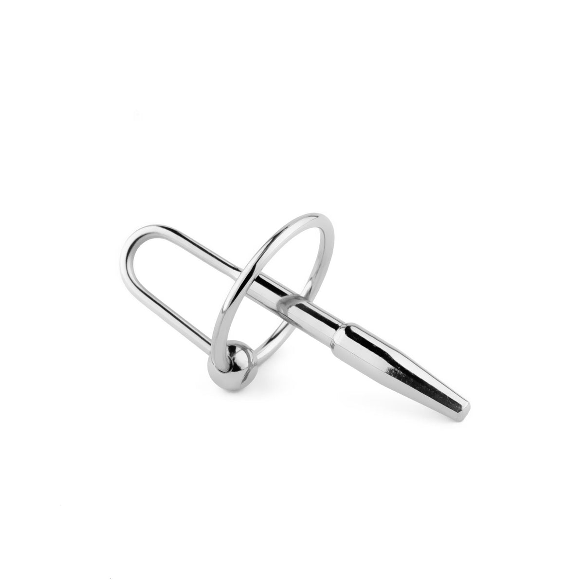 2-Metalowy plug do cewki z pierścieniem stal nierdzewna 8 cm HeavyFun-2