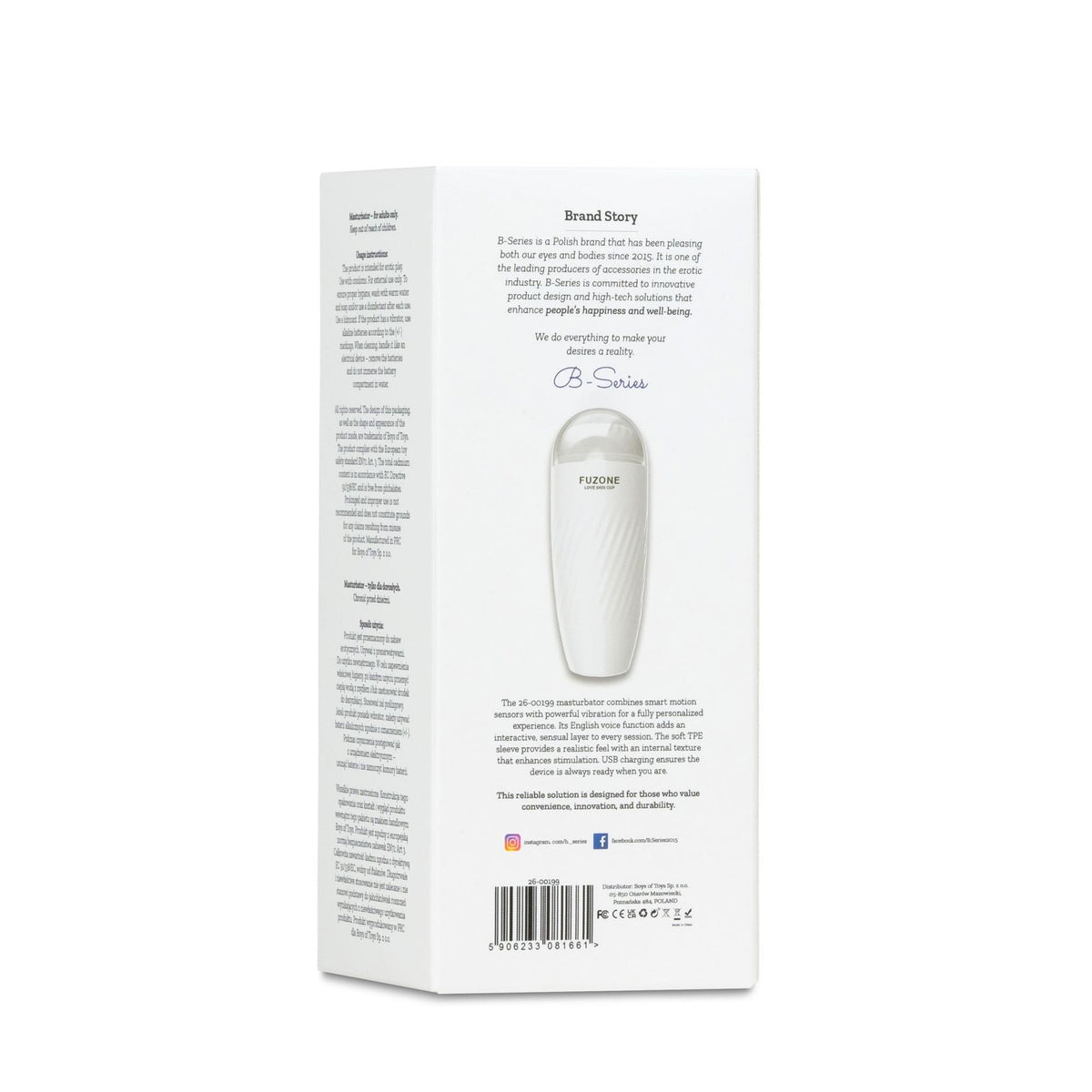 1-Sensoryczny masturbator wibrujący USB B-Series Lyla-1