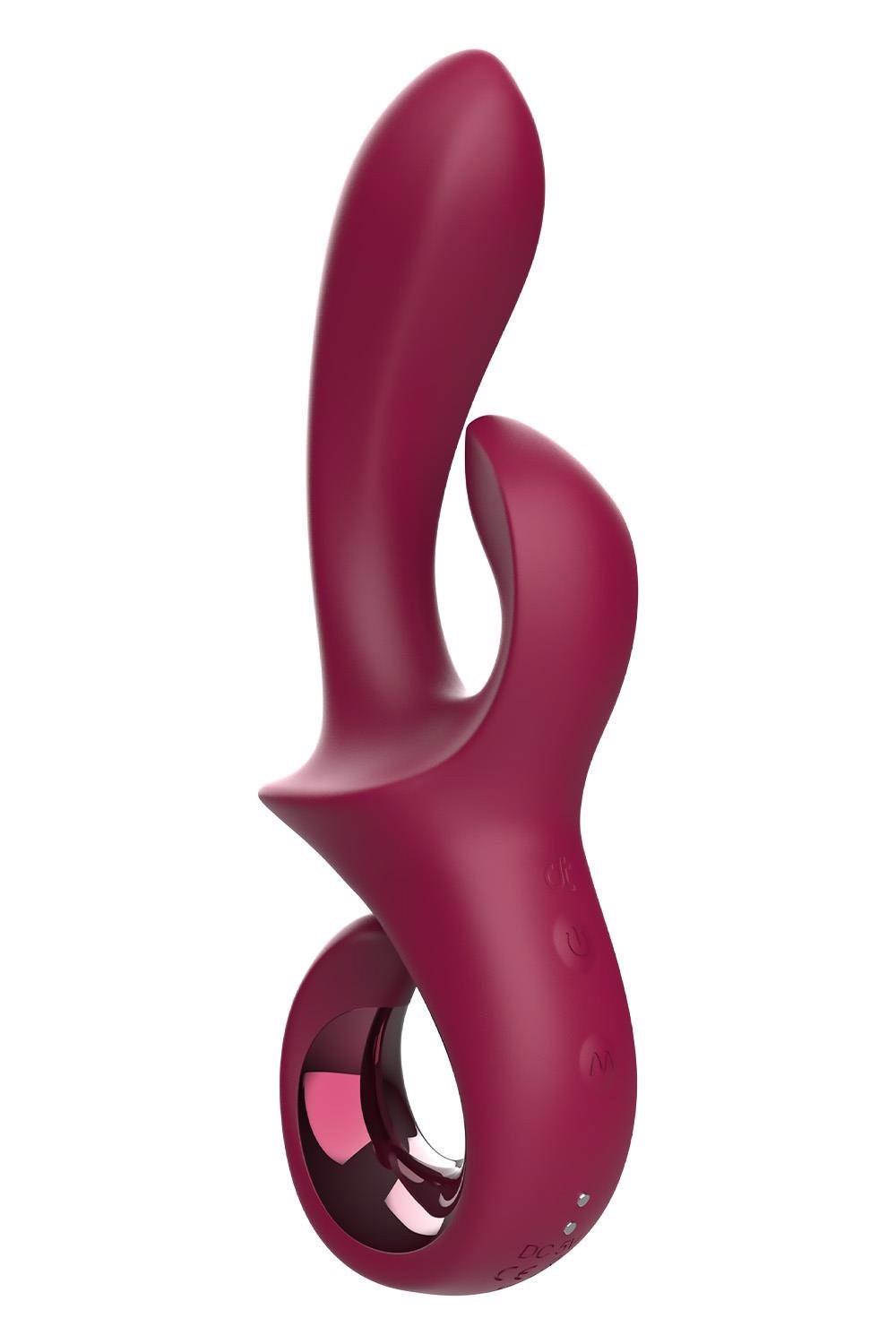 1-Wibrator króliczek Glam Duo Dreamtoys silikonowy USB 22 cm-1
