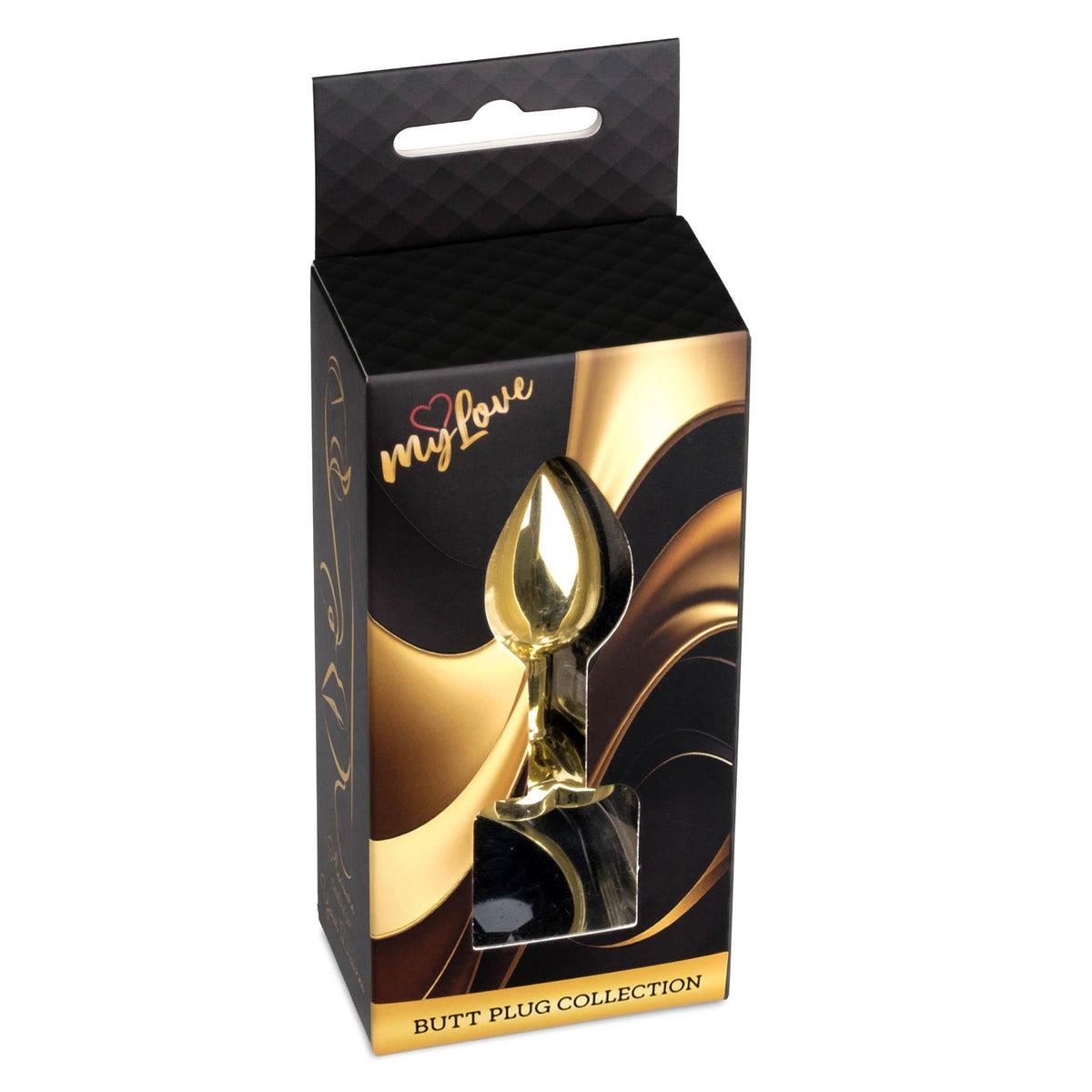 1-Biżuteria analna Gold Heart MyLove Toys czarna 7 cm-1