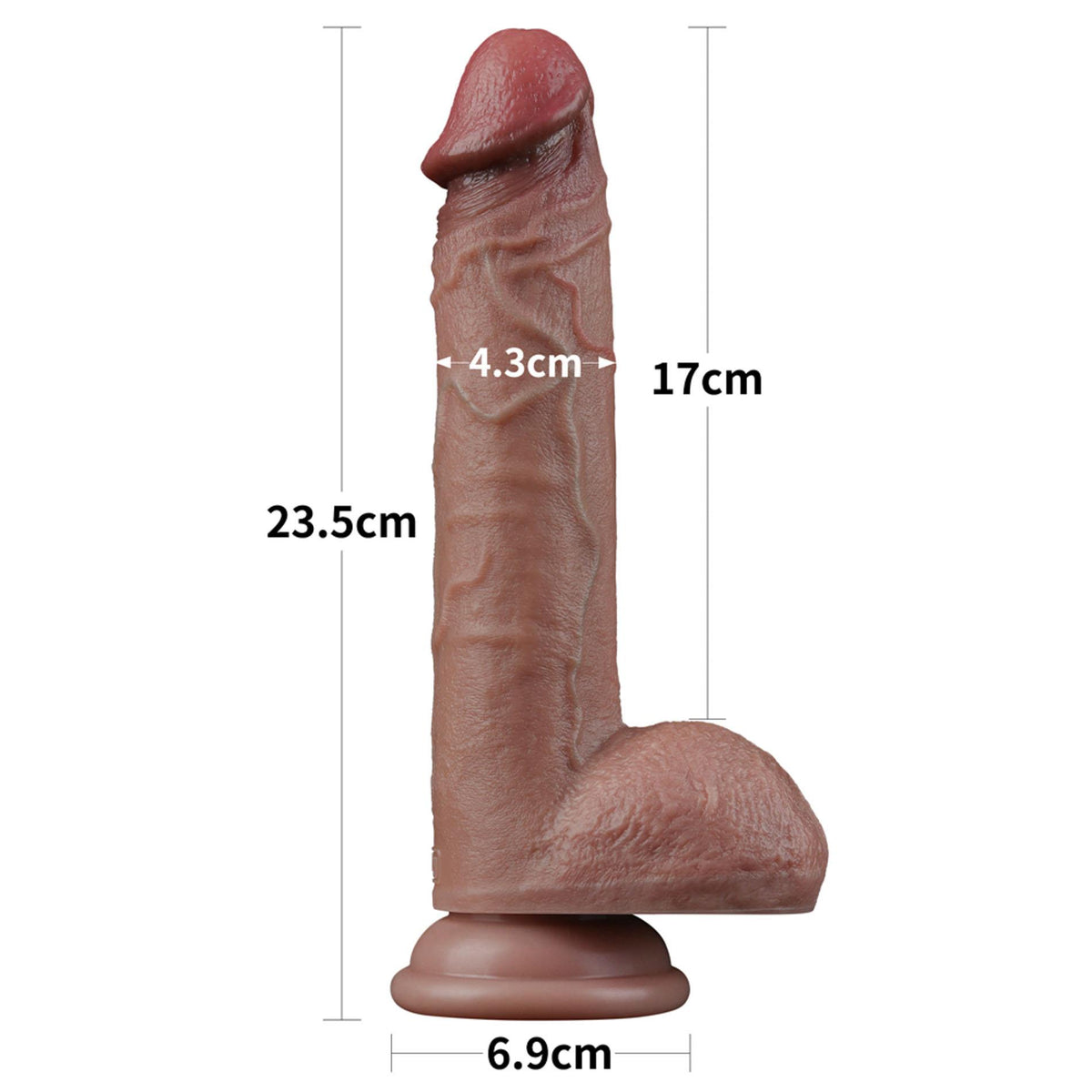 1-9'' Dual Layered Silicone Cock-1