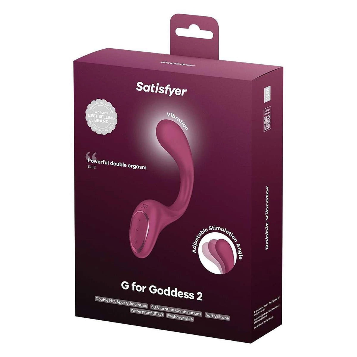 2-Wibrator punktu G i łechtaczki Satisfyer G For Goddess 2 bordowy-2