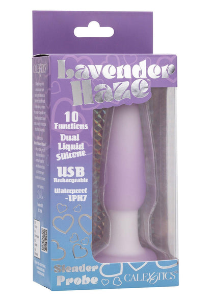 1-Plug analny wibrujący Calexotics Lavender Haze fioletowy silikonowy-1