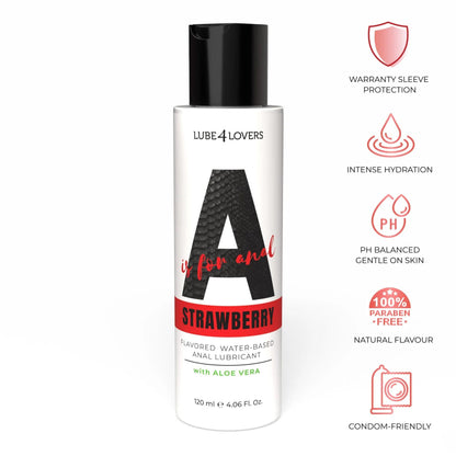 2-Lubrykant analny wodny truskawkowy Lube4lovers 120 ml-2