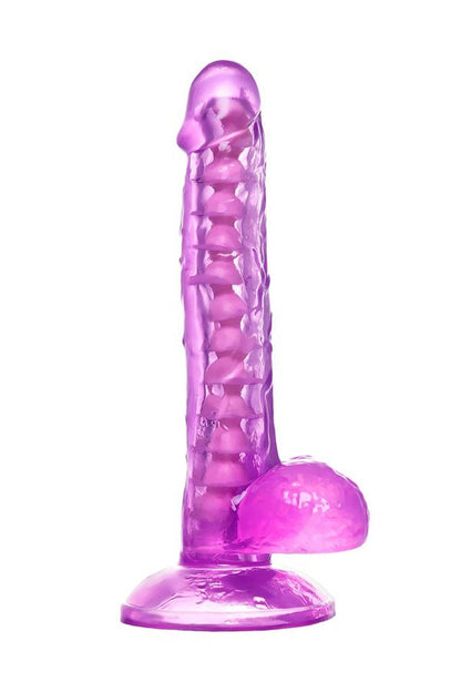 3-Elastyczne realistyczne dildo Celiam A Toys fioletowe 20,5 cm-3