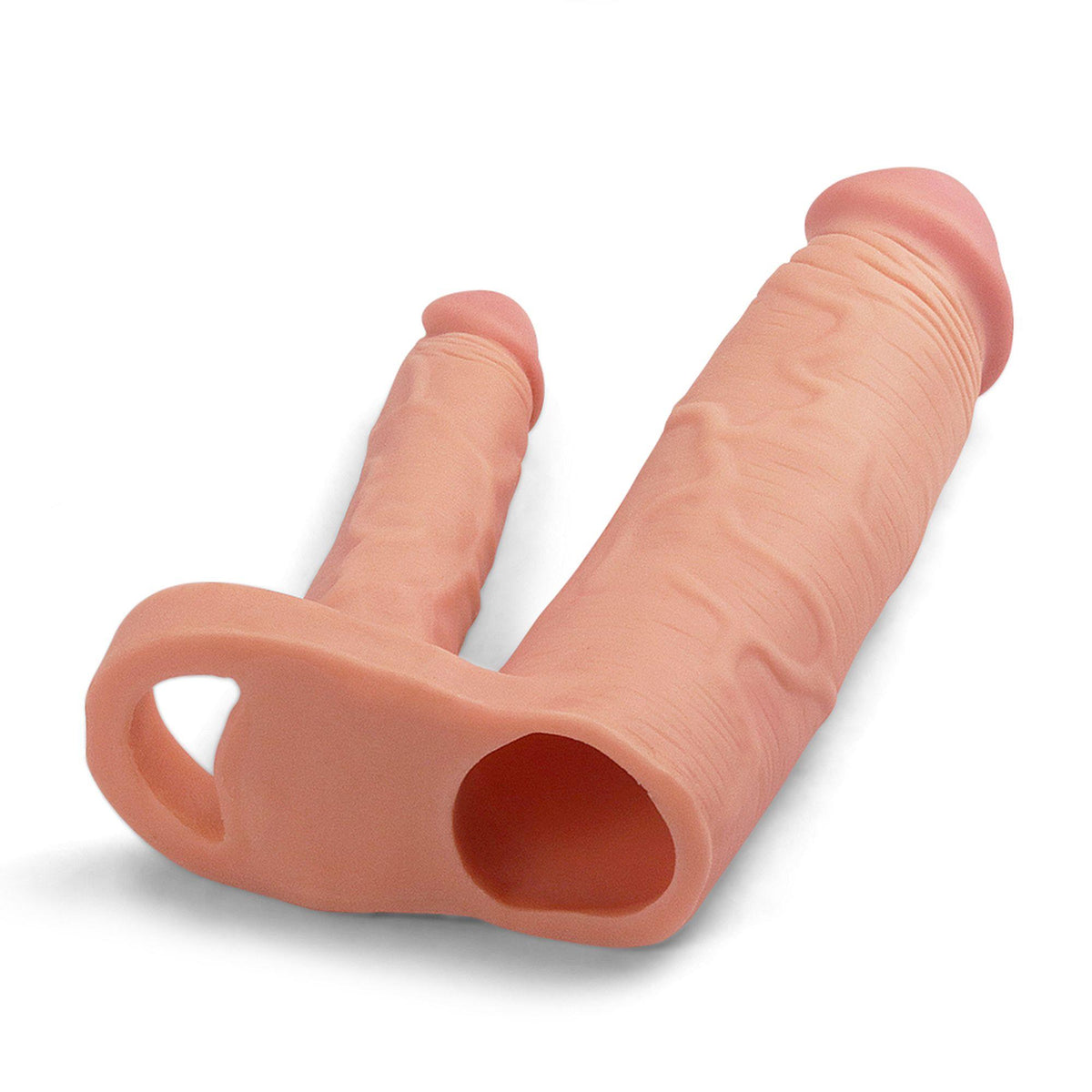 1-Add 2"" Pleasure X Tender Double Penis Sleeve-1