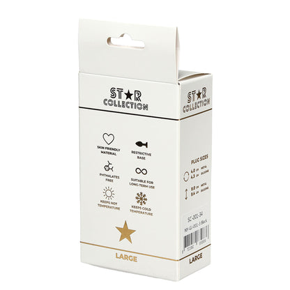 2-Korek analny silikonowy Star Collection czarny L fioletowy kamień 10cm-2