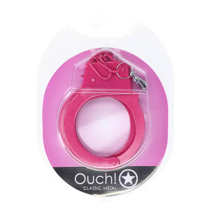 2-Kajdanki metalowe Ouch! różowe 24 cm-2