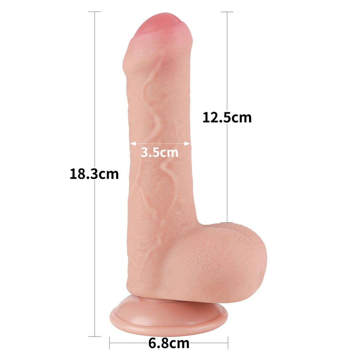 2-7'' Sliding Skin Dual Layer Dong Flesh-2