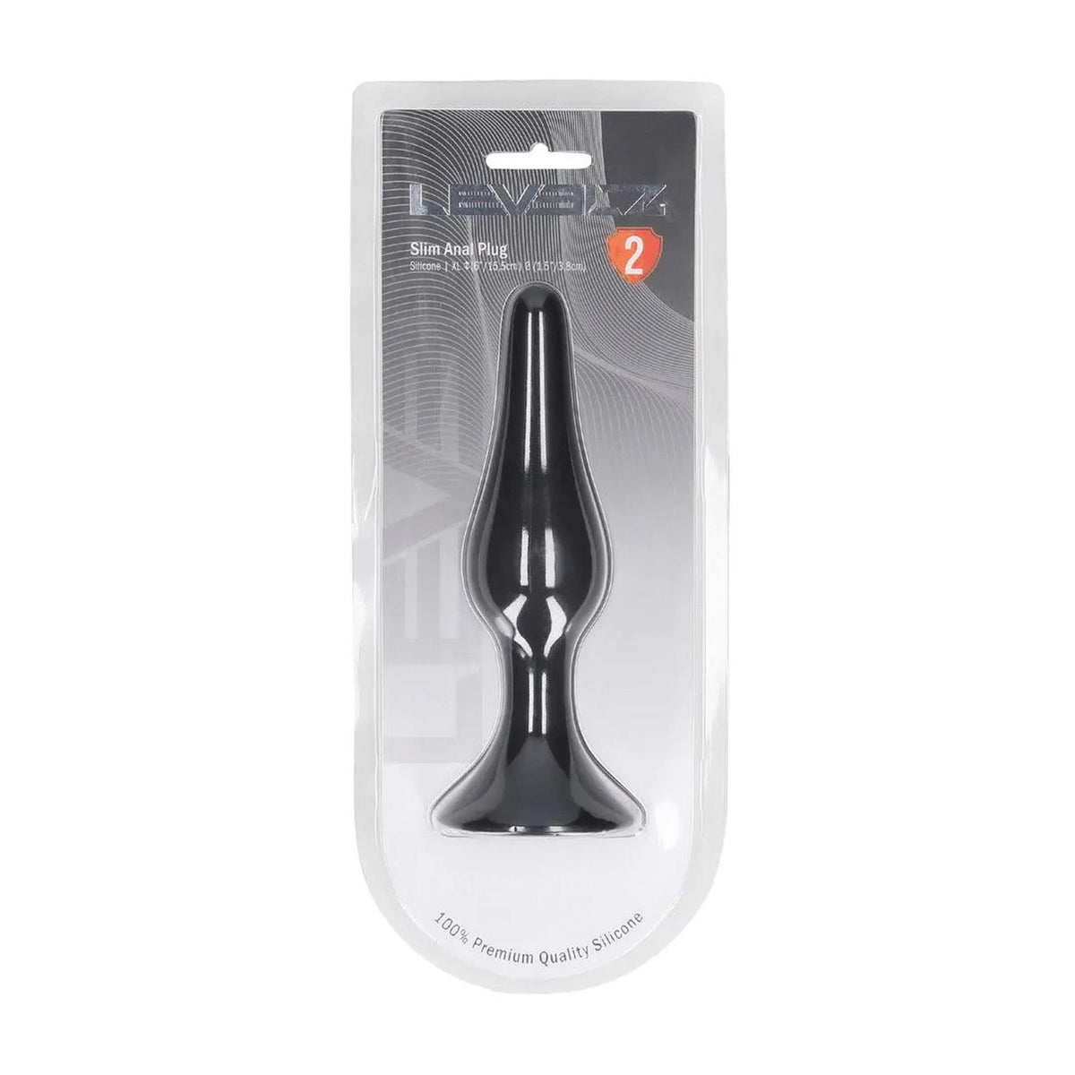4-Smukły silikonowy korek analny Levelz XL czarny 15,5 cm-4