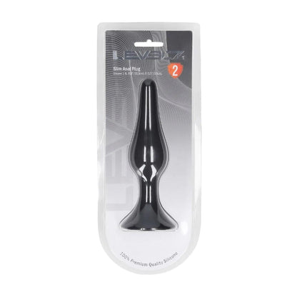 4-Smukły silikonowy korek analny Levelz XL czarny 15,5 cm-4