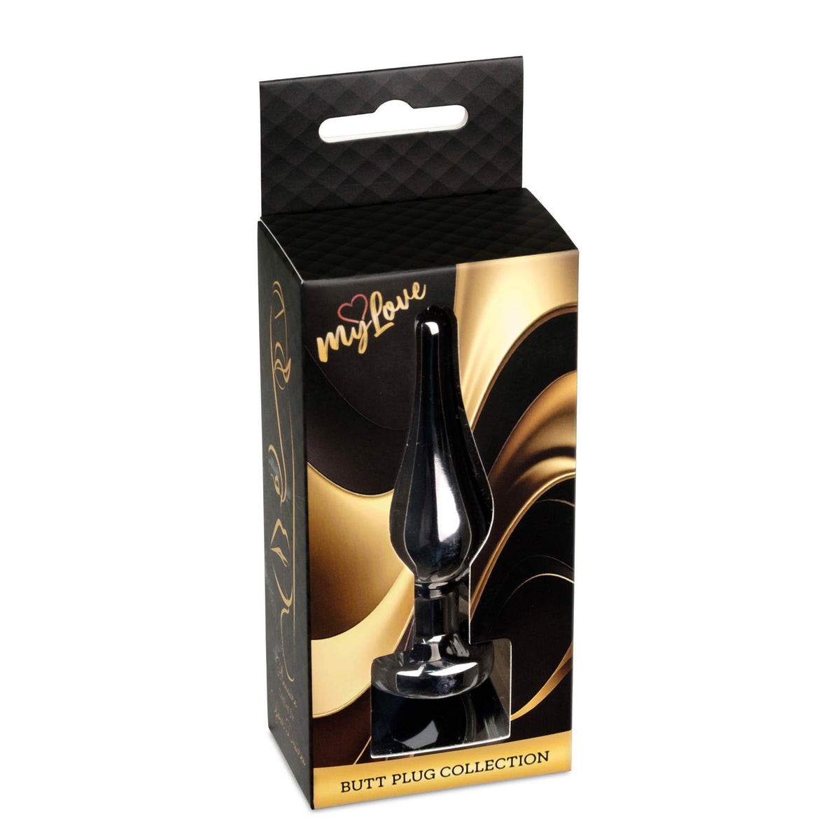 1-Stalowy korek analny z diamentem MyLove Toys srebrny 9,5 cm-1