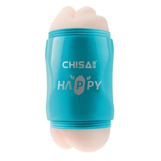2-Realistyczny masturbator usta pośladki z wibracją Happy Cup MX-2
