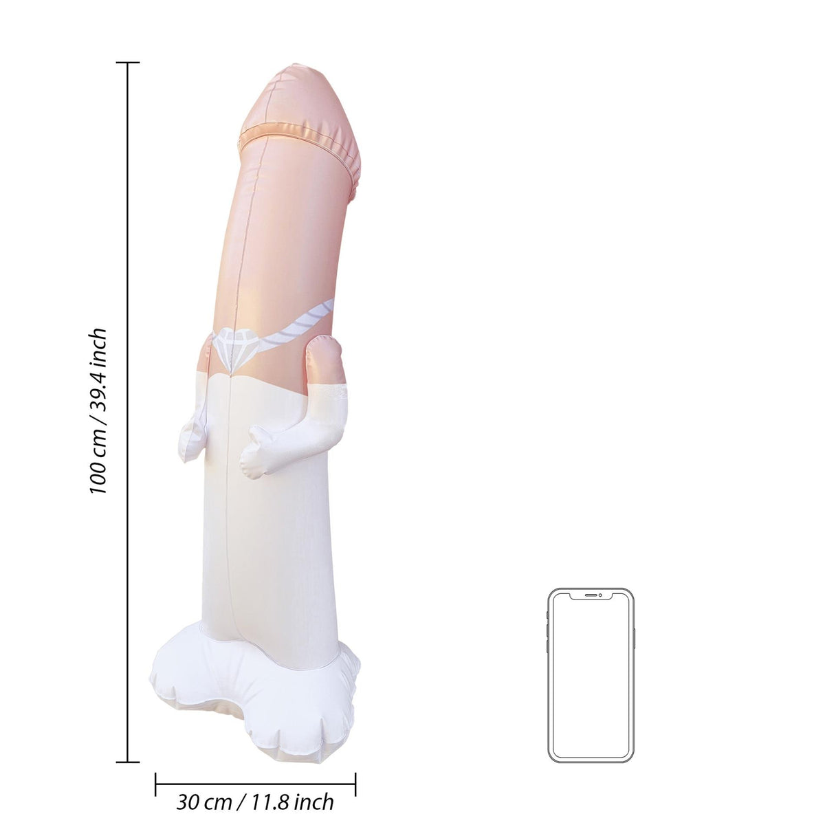 3-Nadmuchiwany worek Panny Młodej S Line PVC cielisty-3