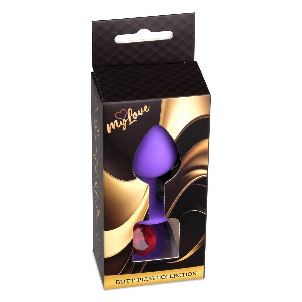 4-Silikonowy korek analny MyLove Toys fioletowy średni 8 cm-4