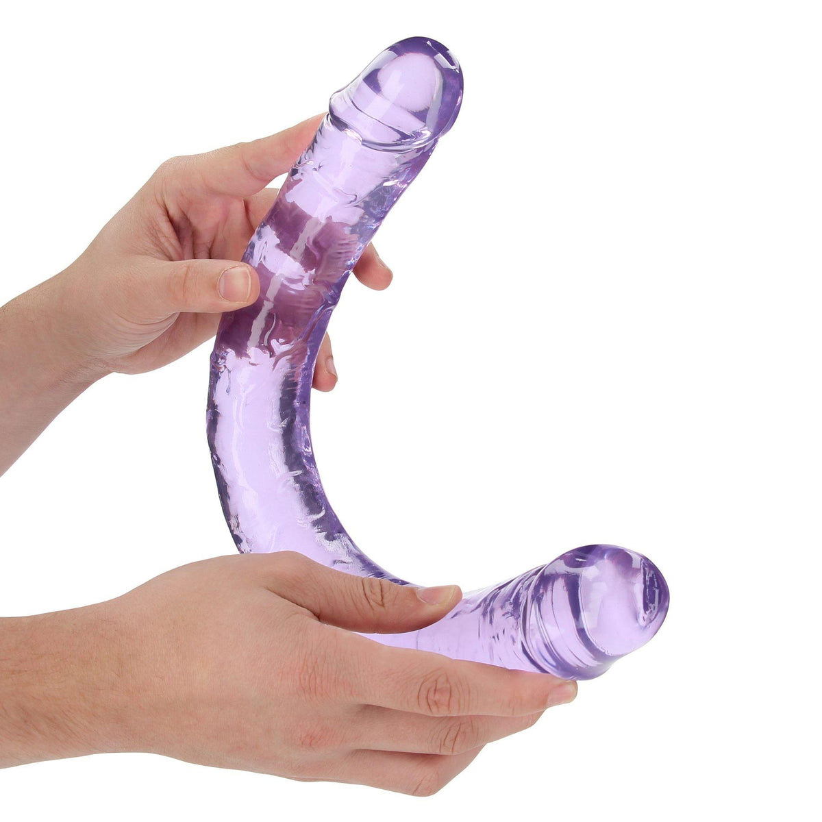 3-Podwójne dildo realistyczne RealRock przezroczyste 45 cm-3