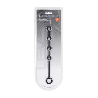 4-Silikonowe kulki analne okrągłe Levelz S czarne 23cm-4