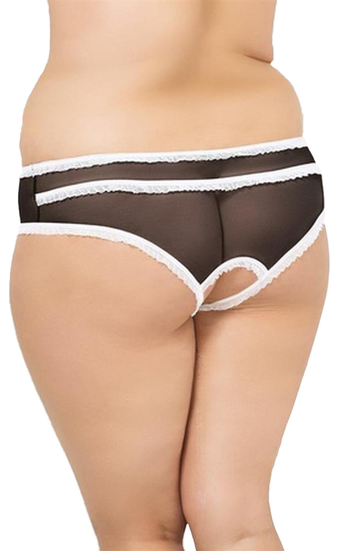 1-Stringi siateczkowe z wycięciami SoftLine 2471 czarne XL-1