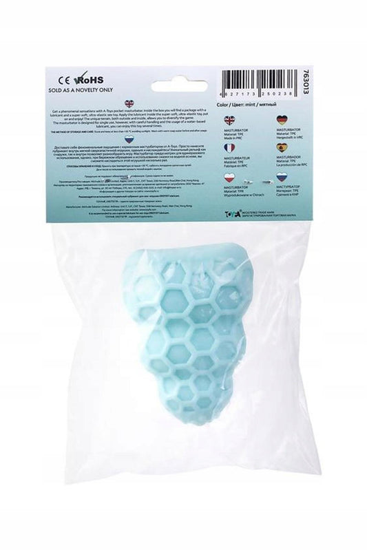 2-Kieszonkowy masturbator TOYFA A Toys pośladkowy niebieski 8 cm-2