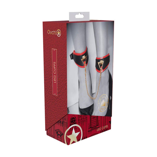 1-Milan Collection - Leg Cuffs - Black/Red-1