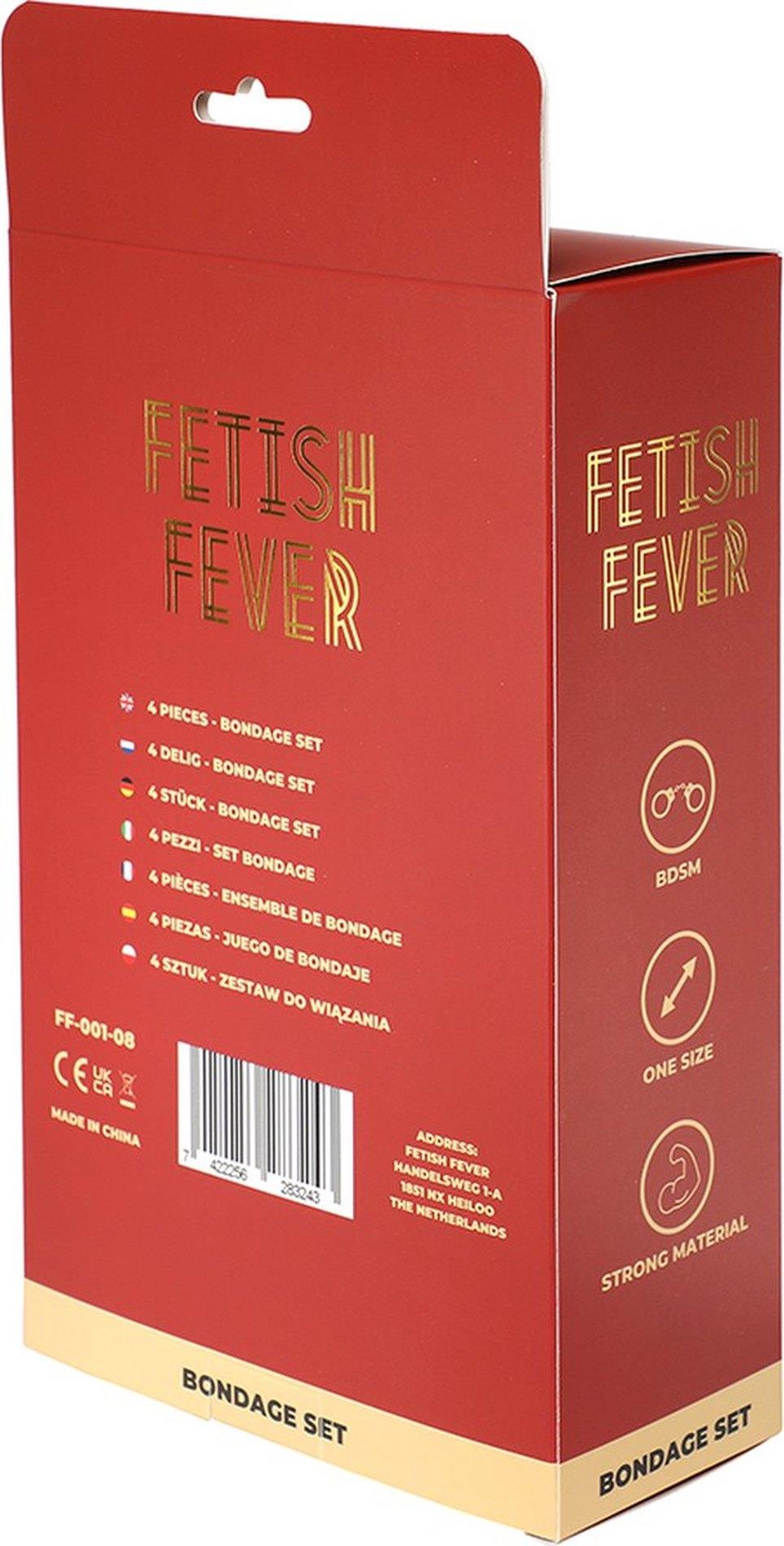 2-Zestaw bondage Fetish Fever czerwony 4 elementy-2