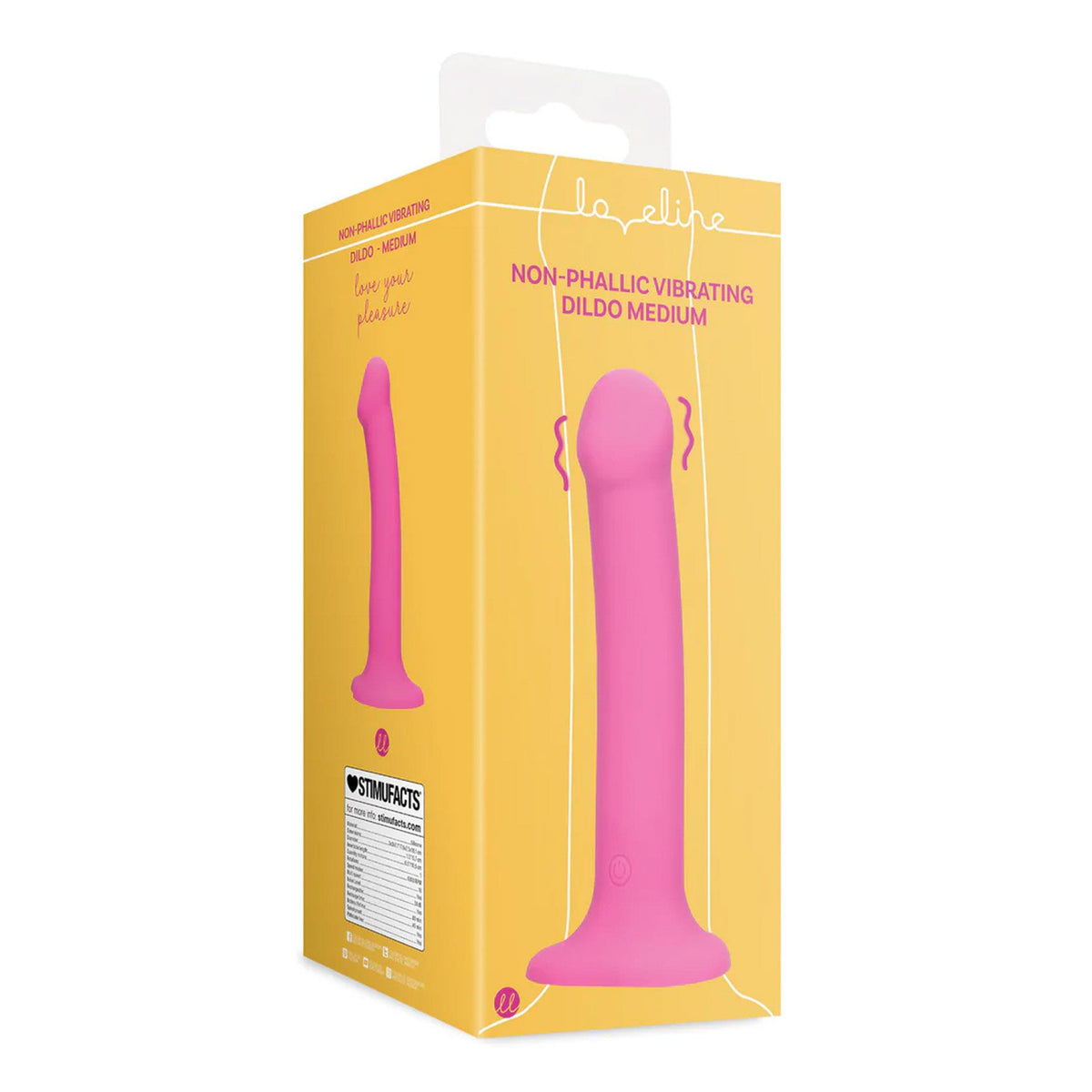 1-Wibrator dildo silikonowy Loveline różowy 18 cm-1