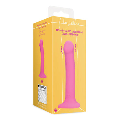 1-Wibrator dildo silikonowy Loveline różowy 18 cm-1