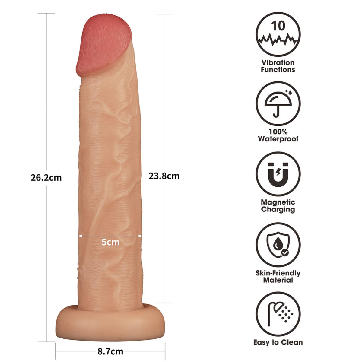 1-10'' Vibrating Power Basics Cock-1