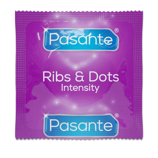 2-Prezerwatywy Pasante Ribs Dots Intensity prążkowane kropkowane 144 szt-2