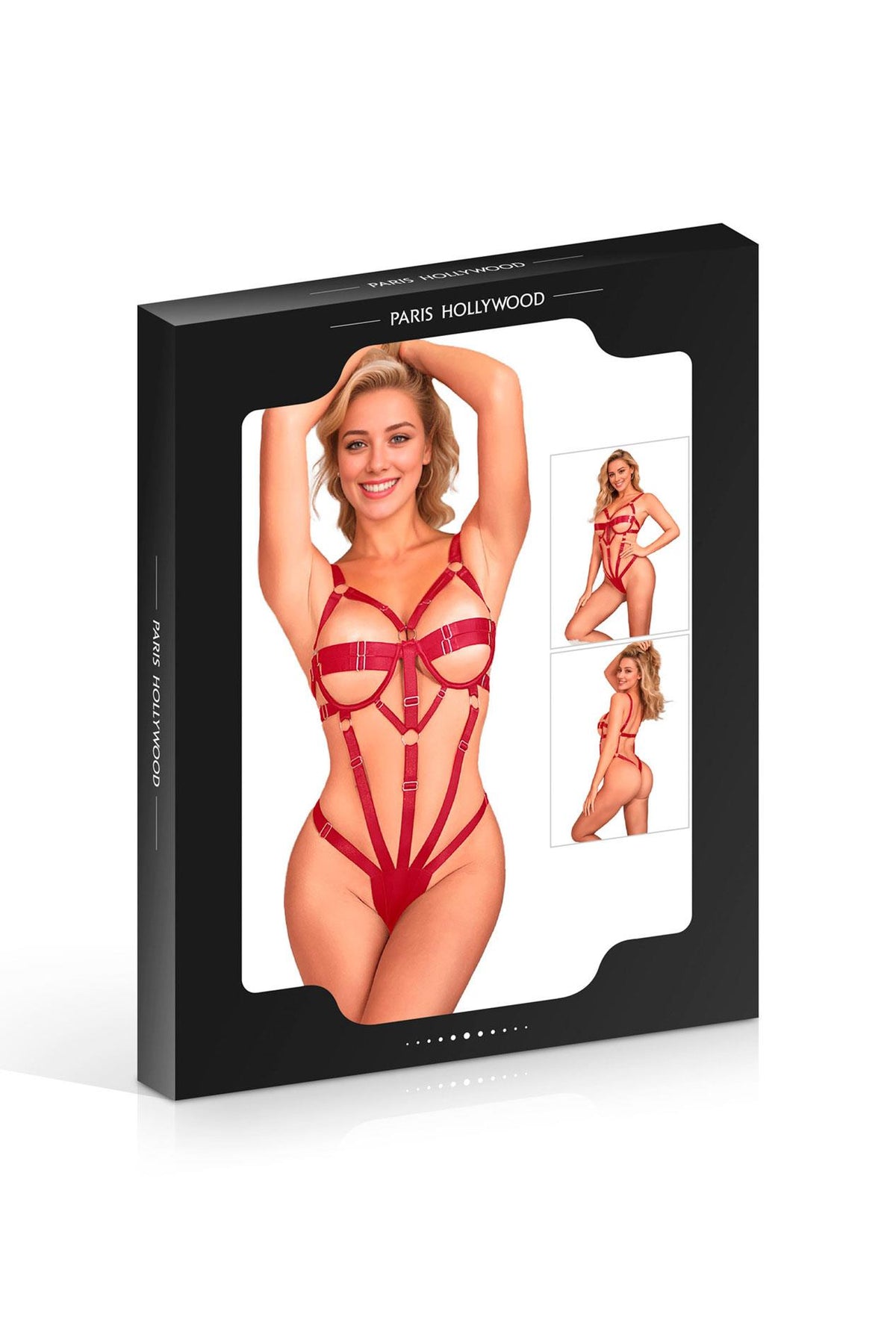3-Regulowany body harness Paris Hollywood czerwony-3