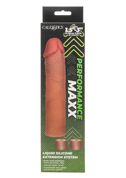 2-Przedłużka silikonowa Calexotics karmelowa 16 5 cm-2