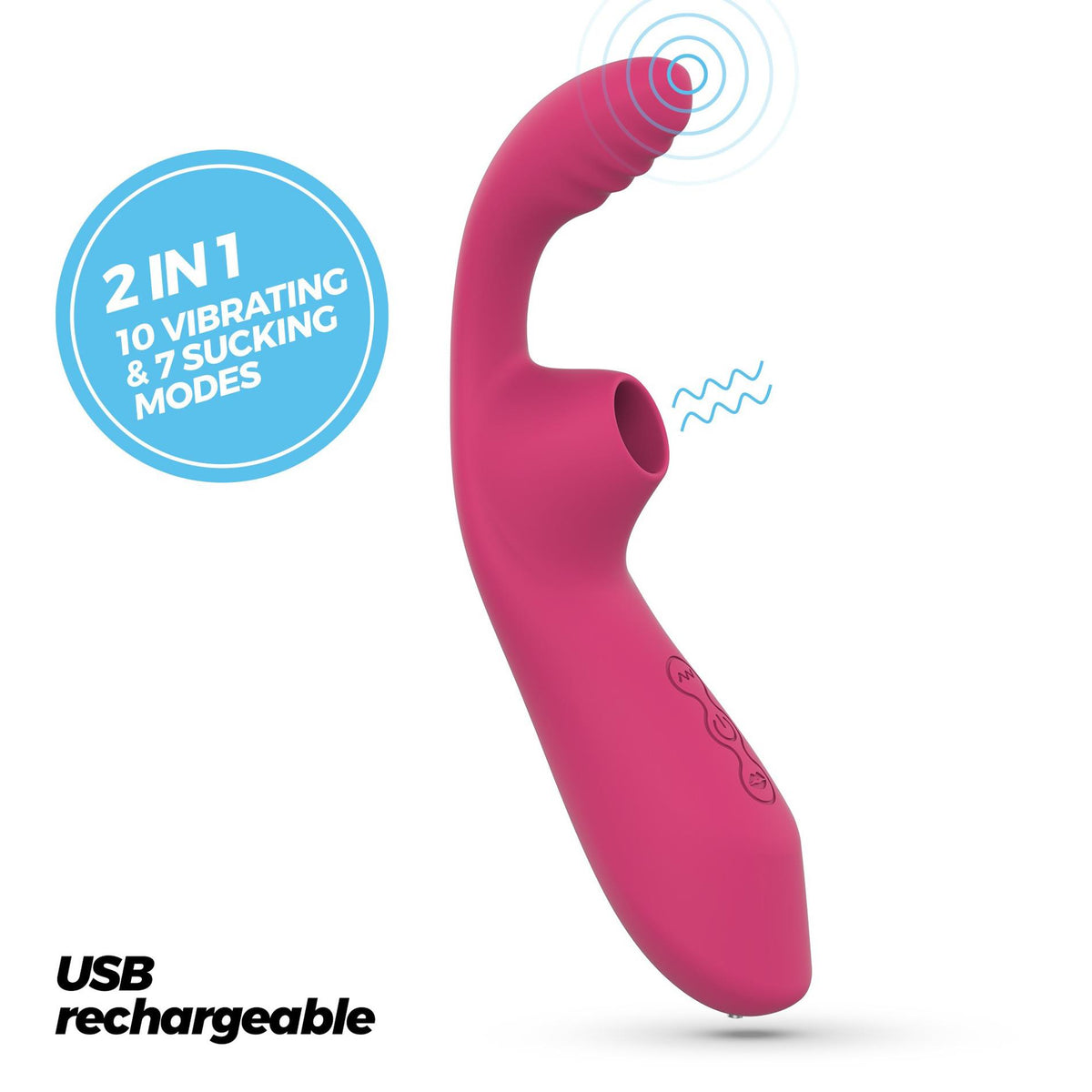 2-Wibrator punktu G ssący Crushious Cyrano silikonowy USB 18cm-2