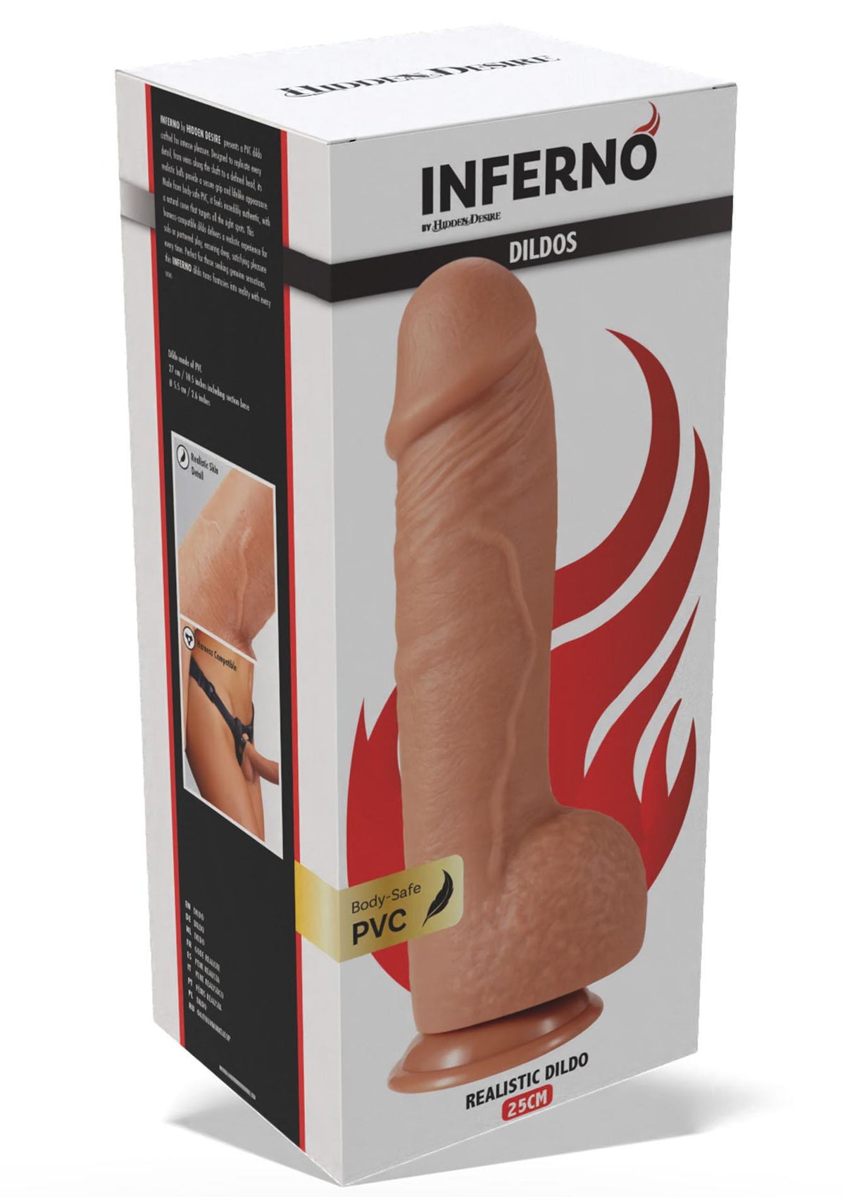 3-Dildo realistyczne Inferno Hidden Desire PVC 25 cm-3