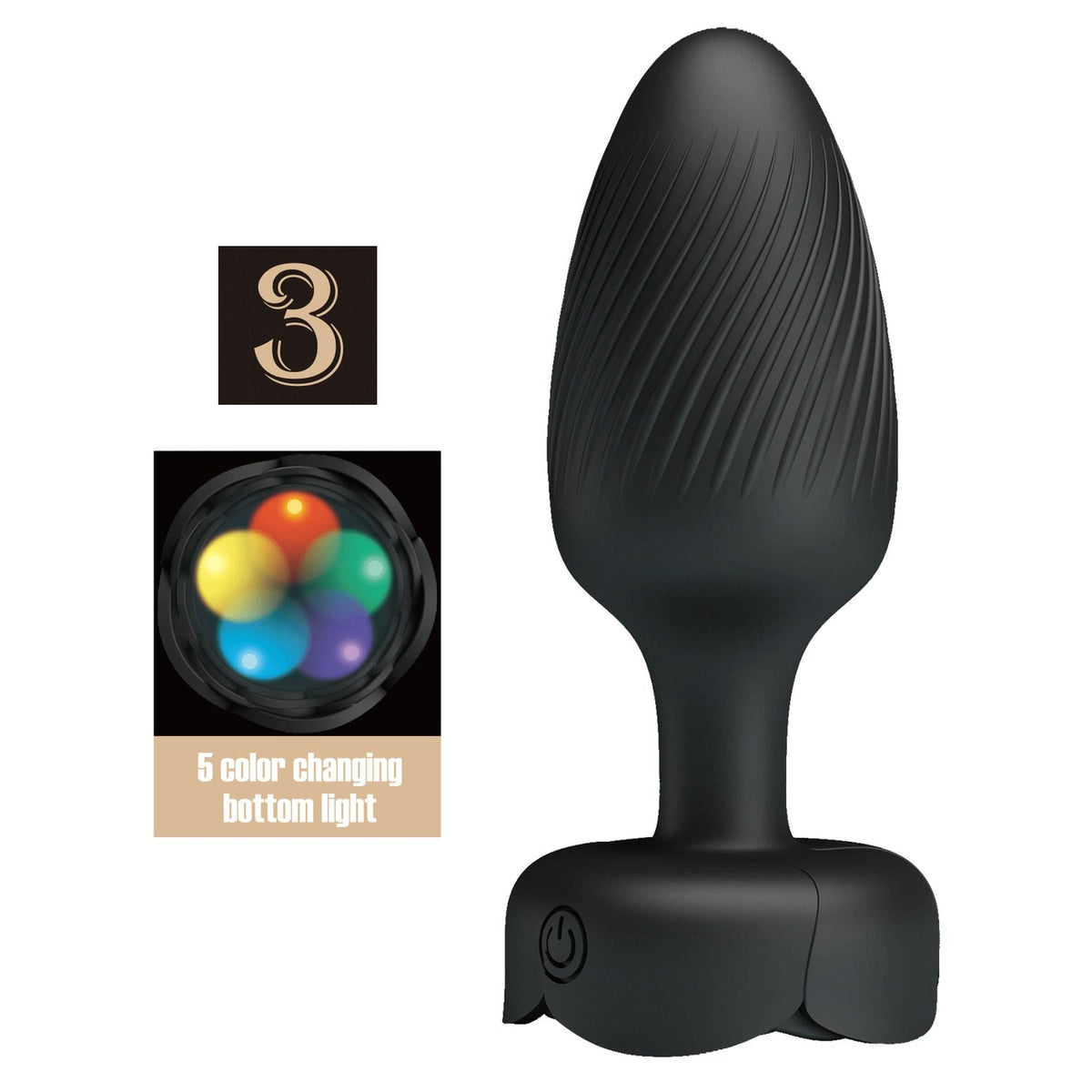 3-Korek analny wibrujący LED Pretty Love Osborn silikonowy-3