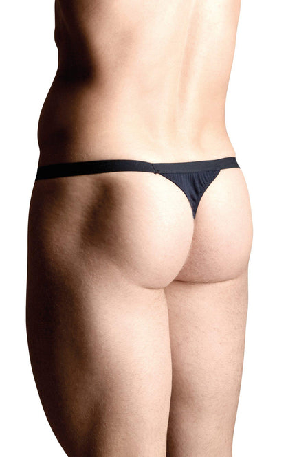 2-Stringi satynowe z zameczkiem SoftLine 4497 czarne S/L-2