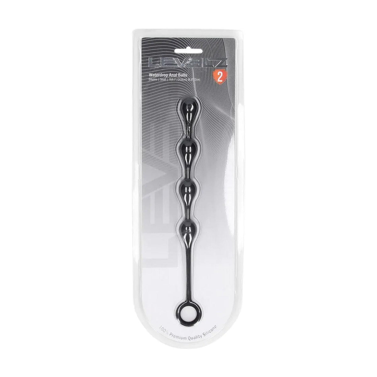 2-Kulki analne silikonowe Levelz Waterdrop S czarny-2
