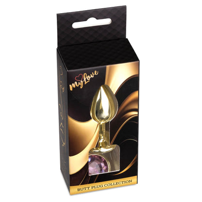 1-Złoty korek analny z diamentem MyLove Toys 7 cm-1