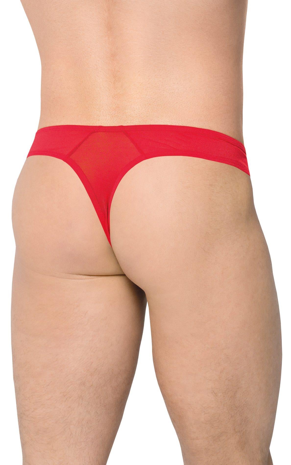2-Czerwone wycięte stringi męskie SoftLine 4525 M/L-2