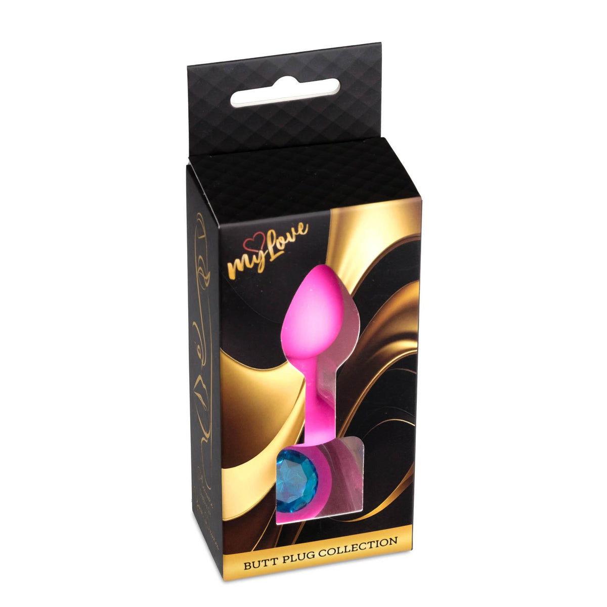 3-Korek analny silikonowy z diamentem MyLove Toys różowy 7 cm-3