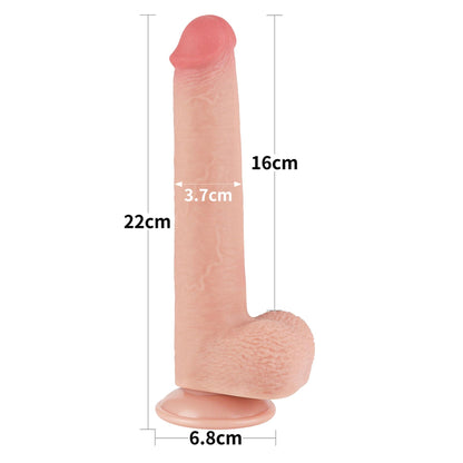3-9'' Sliding Skin Dual Layer Dong Flesh-3