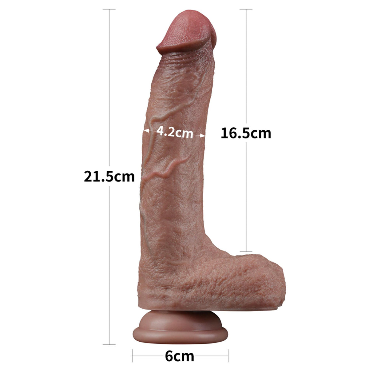 3-8.5'' Dual Layered Silicone Cock-3