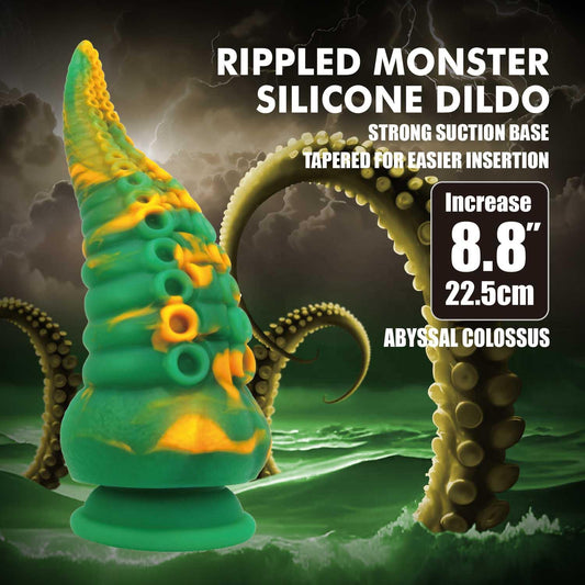 2-Dildo silikonowe Abyssal Colossus Power Monsters żłobione 22,5 cm-2