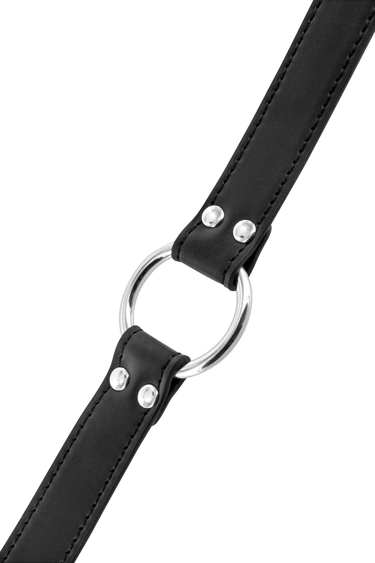 2-Knebel z metalowym pierścieniem Fetish Tentation czarny 48 mm-2
