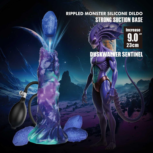 1-DuskWalker Sentinel – 23 cm Karbowany Potworny Silikonowy Dildo-1