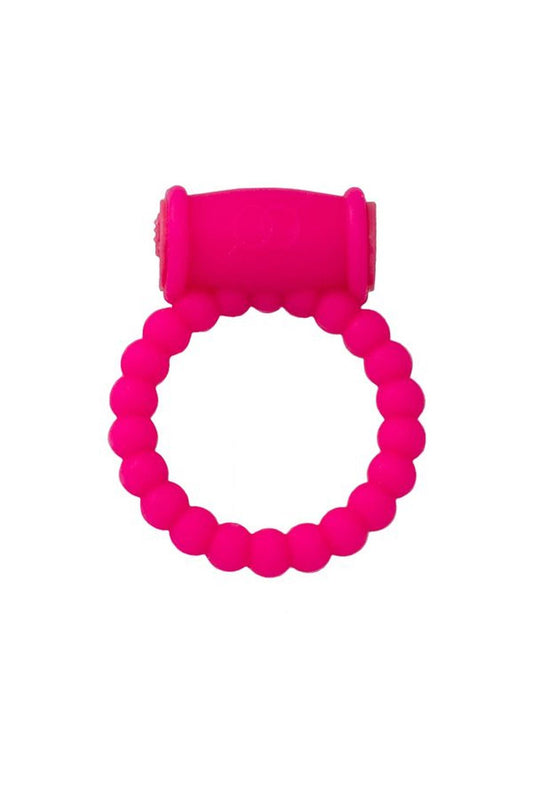 2-Silikonowy wibrujący pierścień erekcyjny AToys różowy 3.5 cm-2