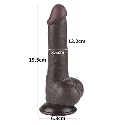 2-7.5'' Sliding Skin Dual Layer Dong Black-2