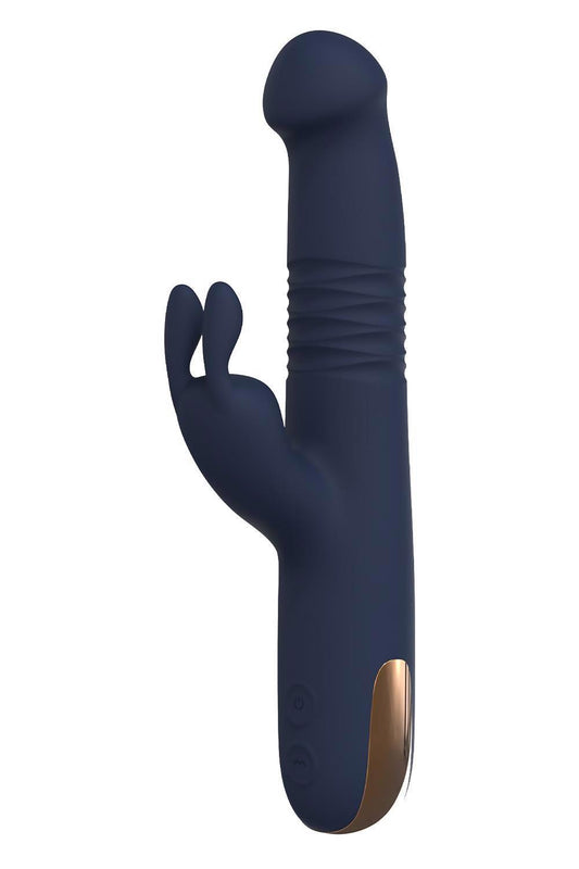 1-Wibrator króliczek Dreamtoys Goddess Phaedra ciemnoniebieski USB 22 cm-1